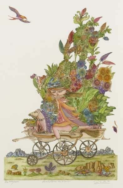 Vendedora De Flores av Guillermo Silva Santamaria 