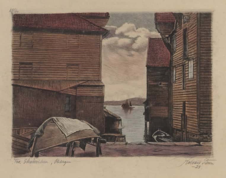 Fra skuteviken Bergen av Halvard Storm